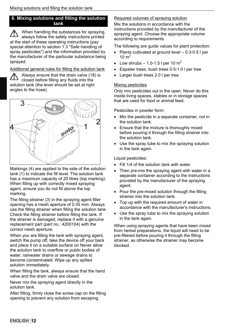 SOLO 416 Rückentragbare Akku-Druckspritze User Manual | Page 28 / 100