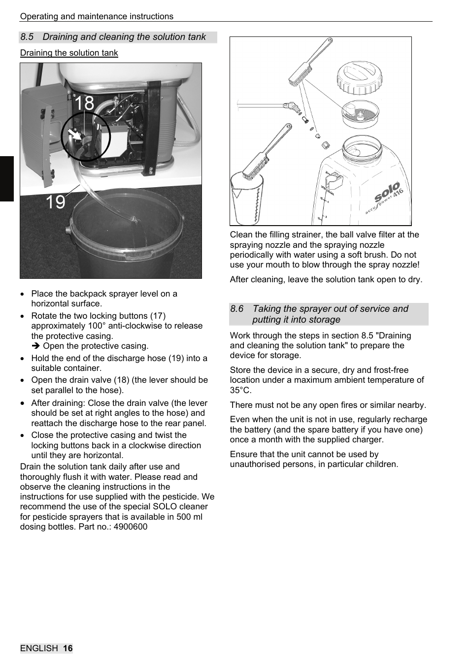 SOLO 416 Rückentragbare Akku-Druckspritze User Manual | Page 32 / 100
