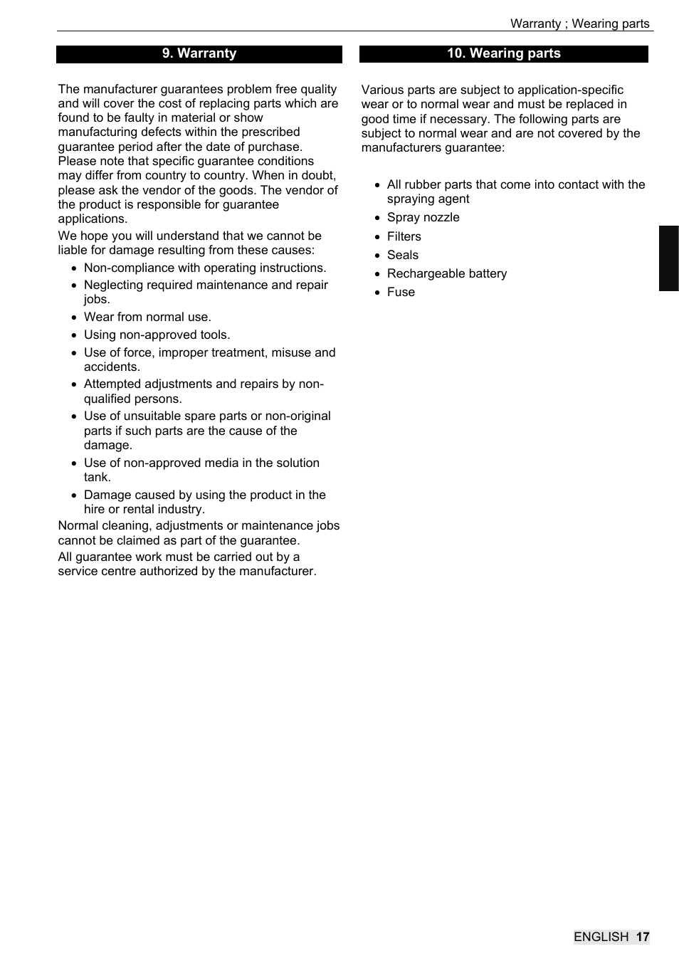 SOLO 416 Rückentragbare Akku-Druckspritze User Manual | Page 33 / 100