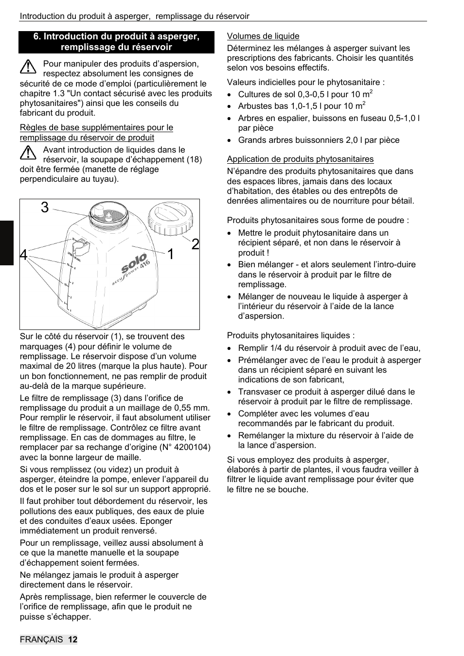 SOLO 416 Rückentragbare Akku-Druckspritze User Manual | Page 44 / 100