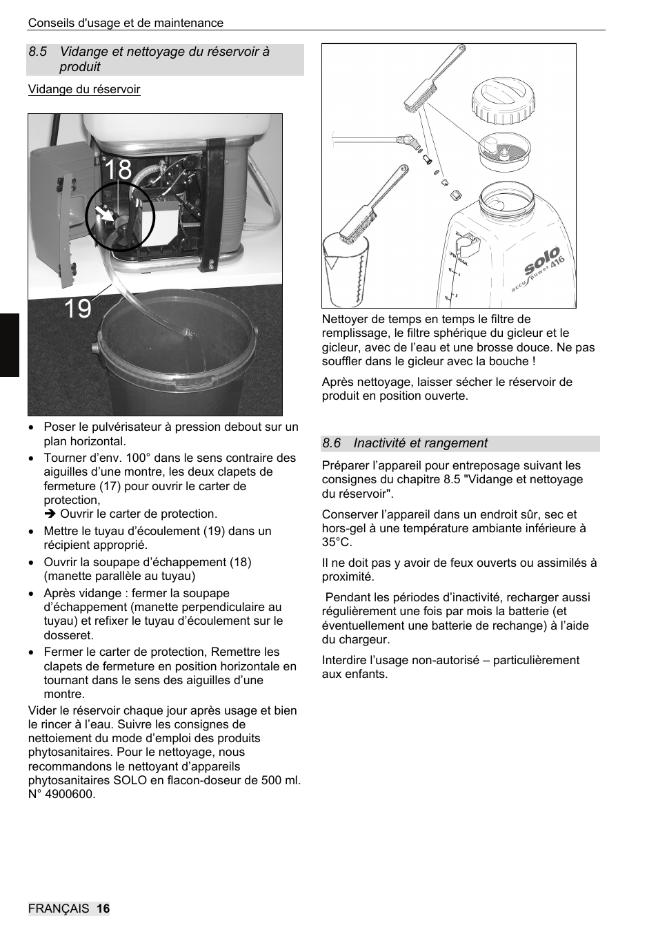 SOLO 416 Rückentragbare Akku-Druckspritze User Manual | Page 48 / 100