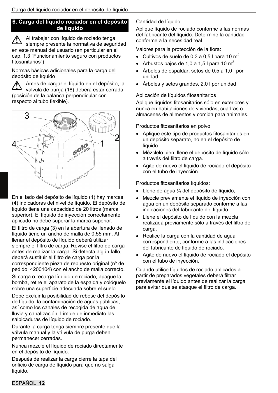 SOLO 416 Rückentragbare Akku-Druckspritze User Manual | Page 60 / 100