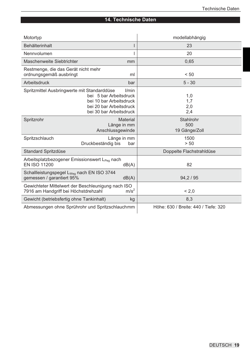 SOLO 433 Hochdruckspritze User Manual | Page 19 / 112