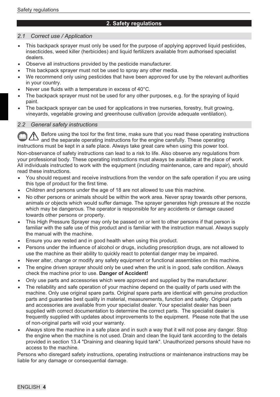 SOLO 433 Hochdruckspritze User Manual | Page 22 / 112