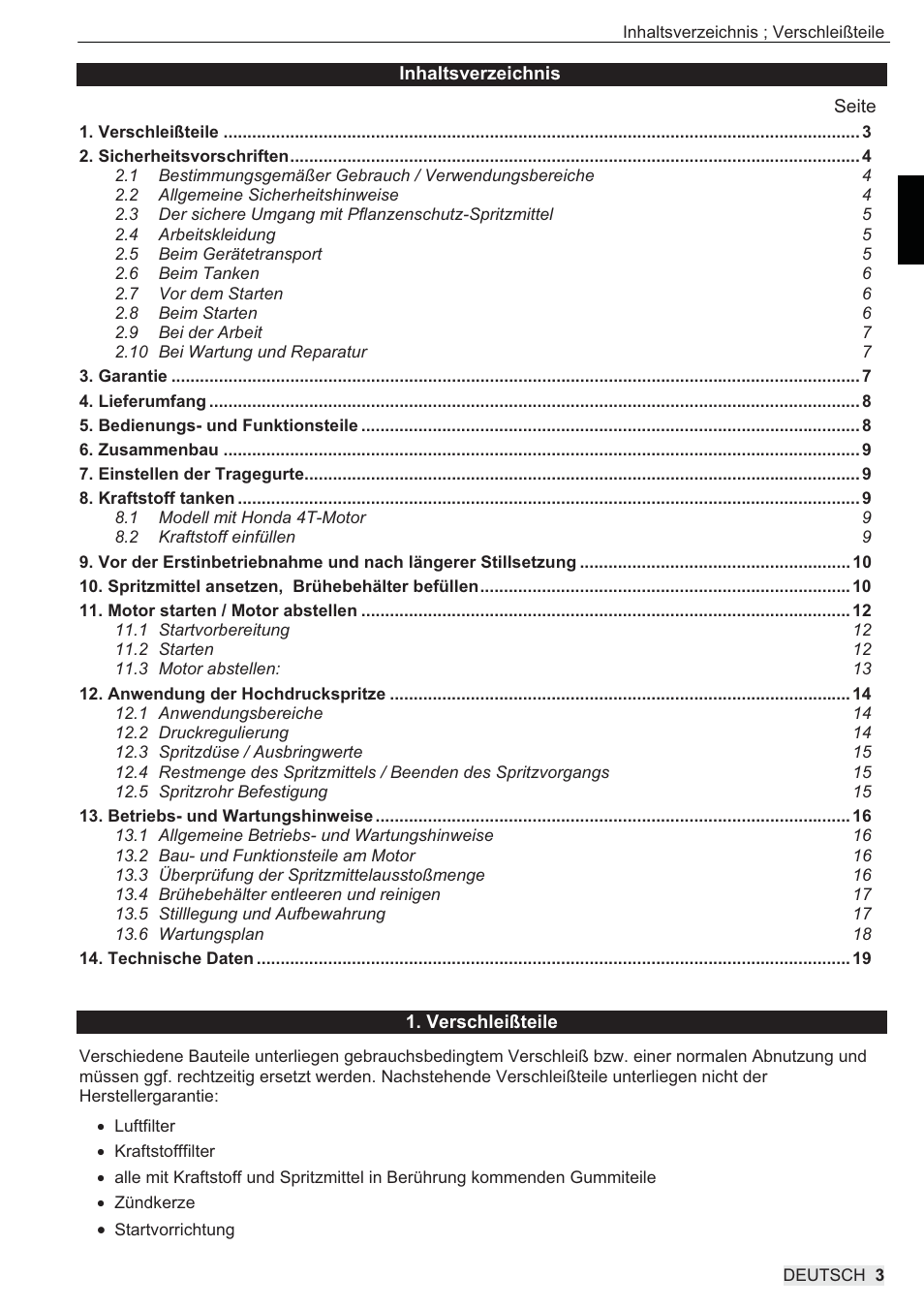 SOLO 433 Hochdruckspritze User Manual | Page 3 / 112