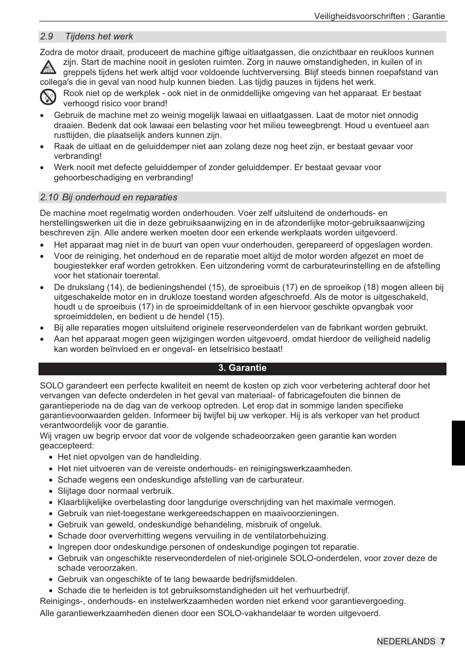 SOLO 433 Hochdruckspritze User Manual | Page 97 / 112