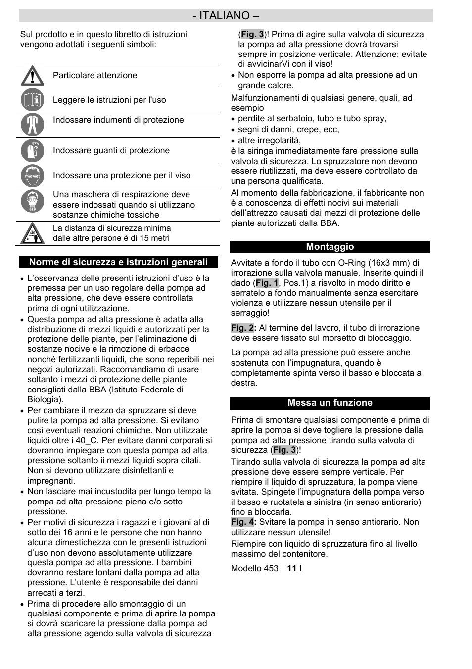 Italiano | SOLO 453 Trolley-Spritze User Manual | Page 12 / 16