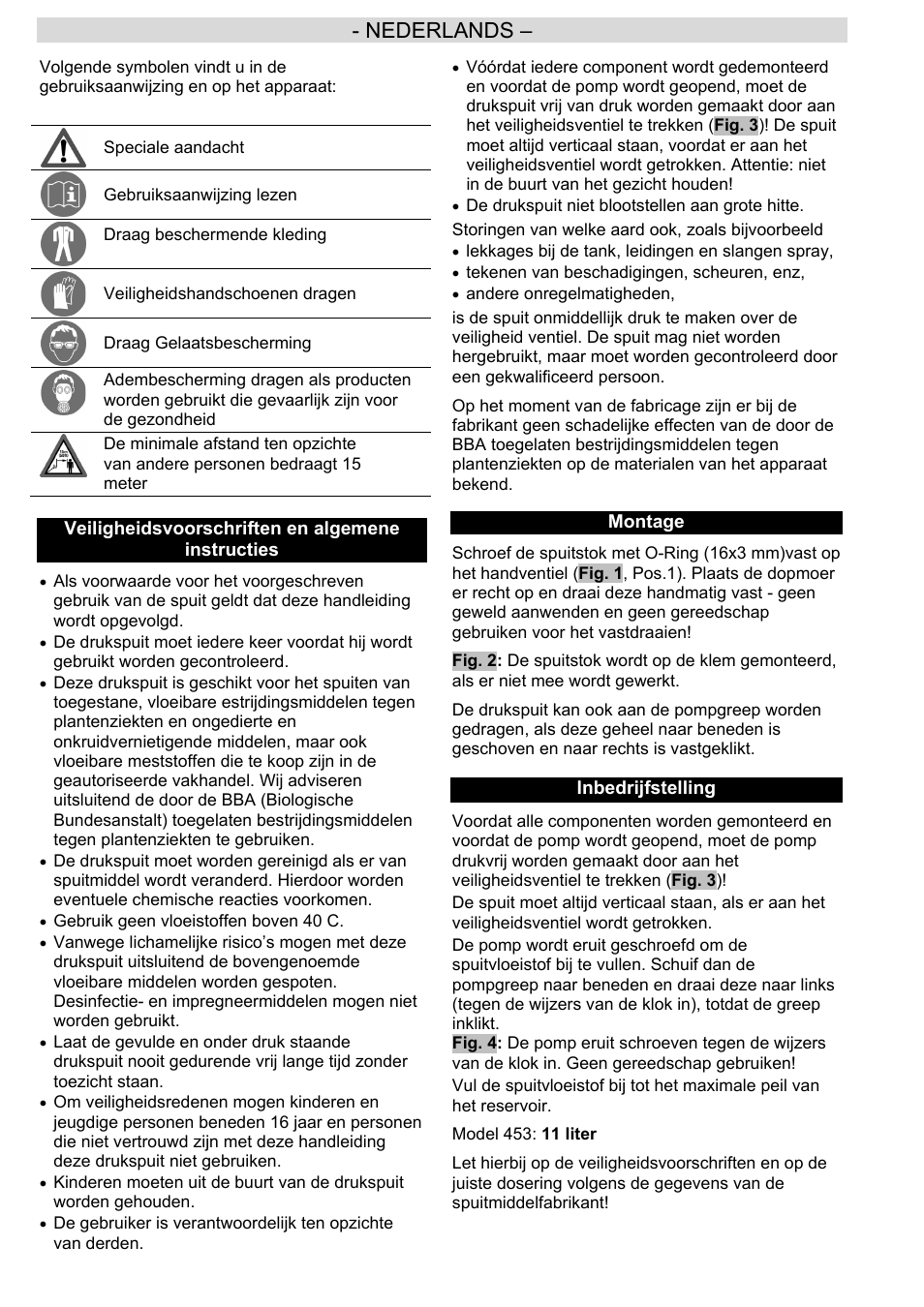 Nederlands | SOLO 453 Trolley-Spritze User Manual | Page 14 / 16