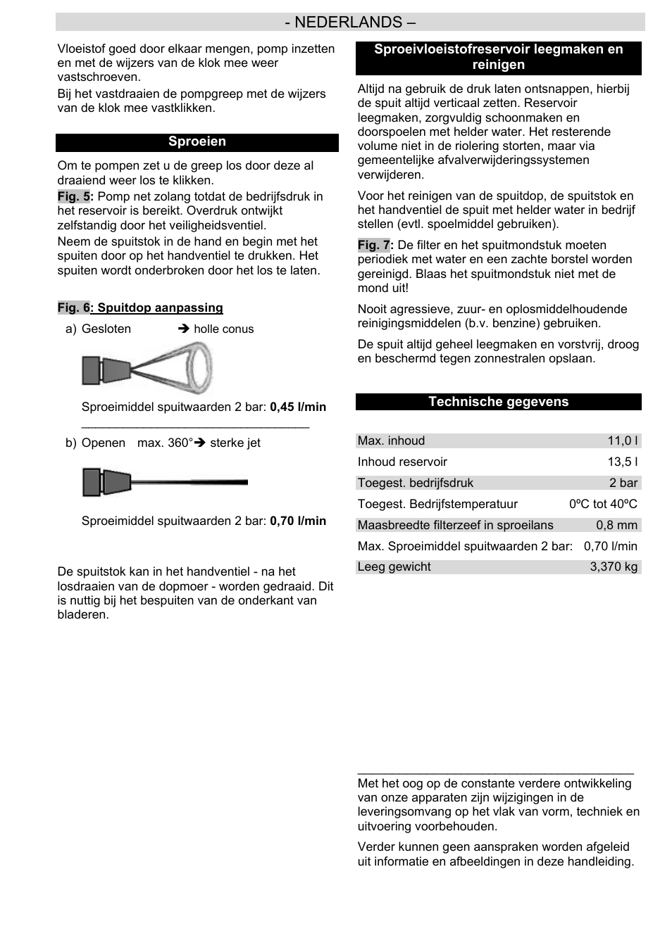 Nederlands | SOLO 453 Trolley-Spritze User Manual | Page 15 / 16