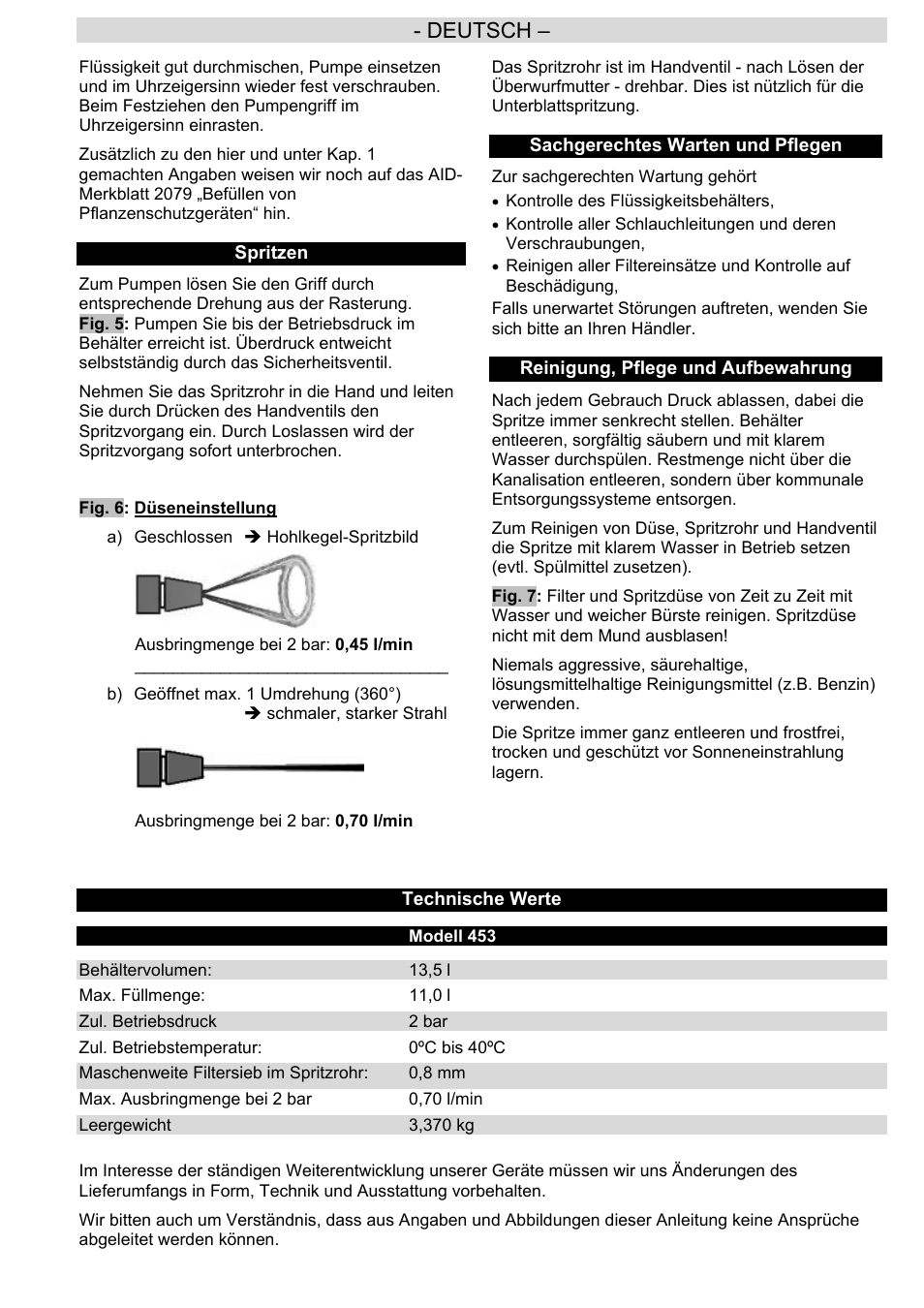 Deutsch | SOLO 453 Trolley-Spritze User Manual | Page 5 / 16