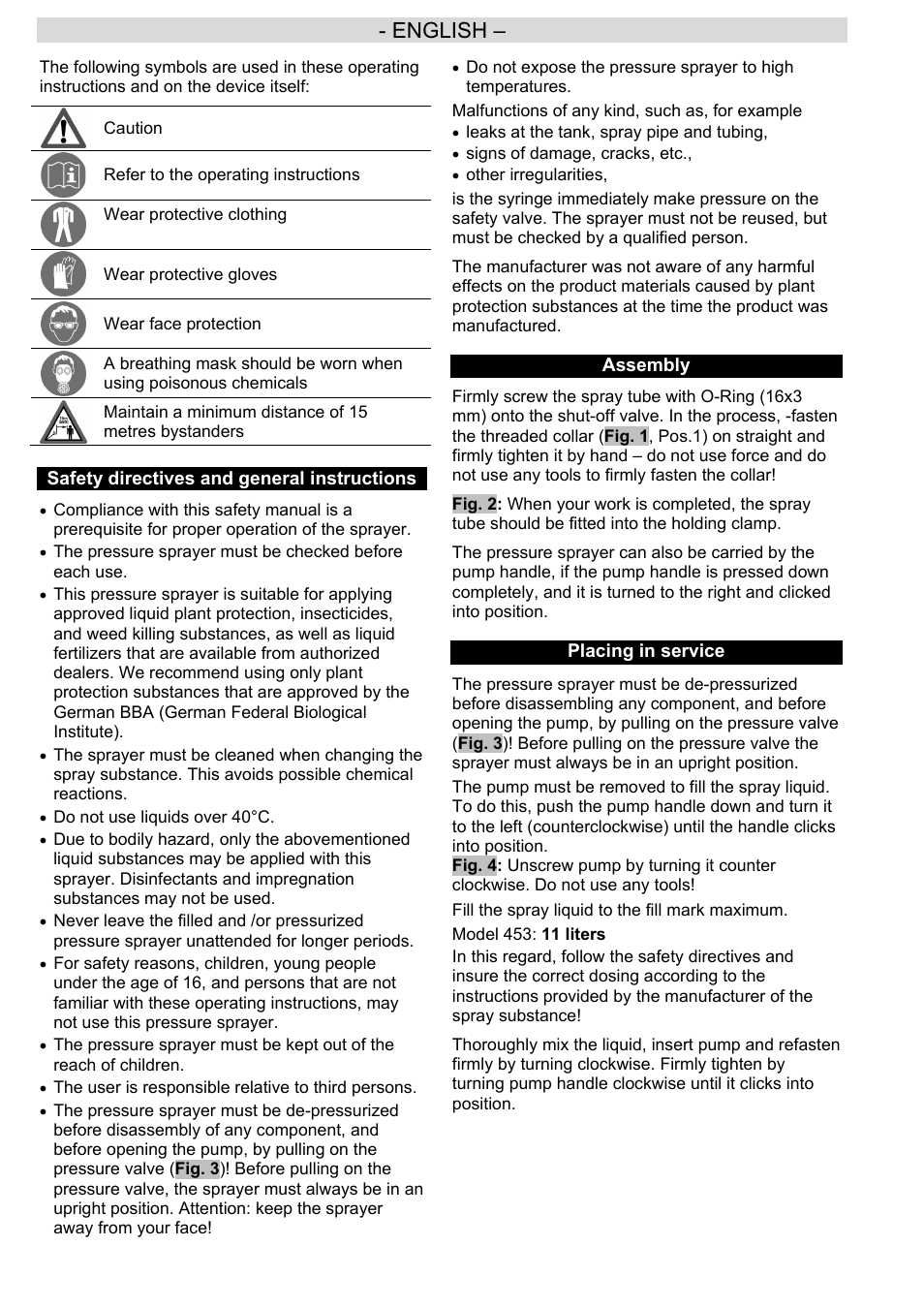 English | SOLO 453 Trolley-Spritze User Manual | Page 6 / 16