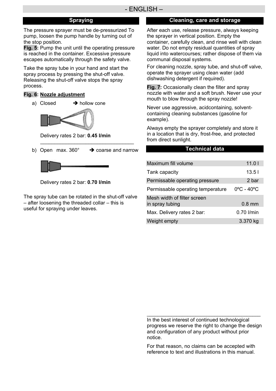 English | SOLO 453 Trolley-Spritze User Manual | Page 7 / 16