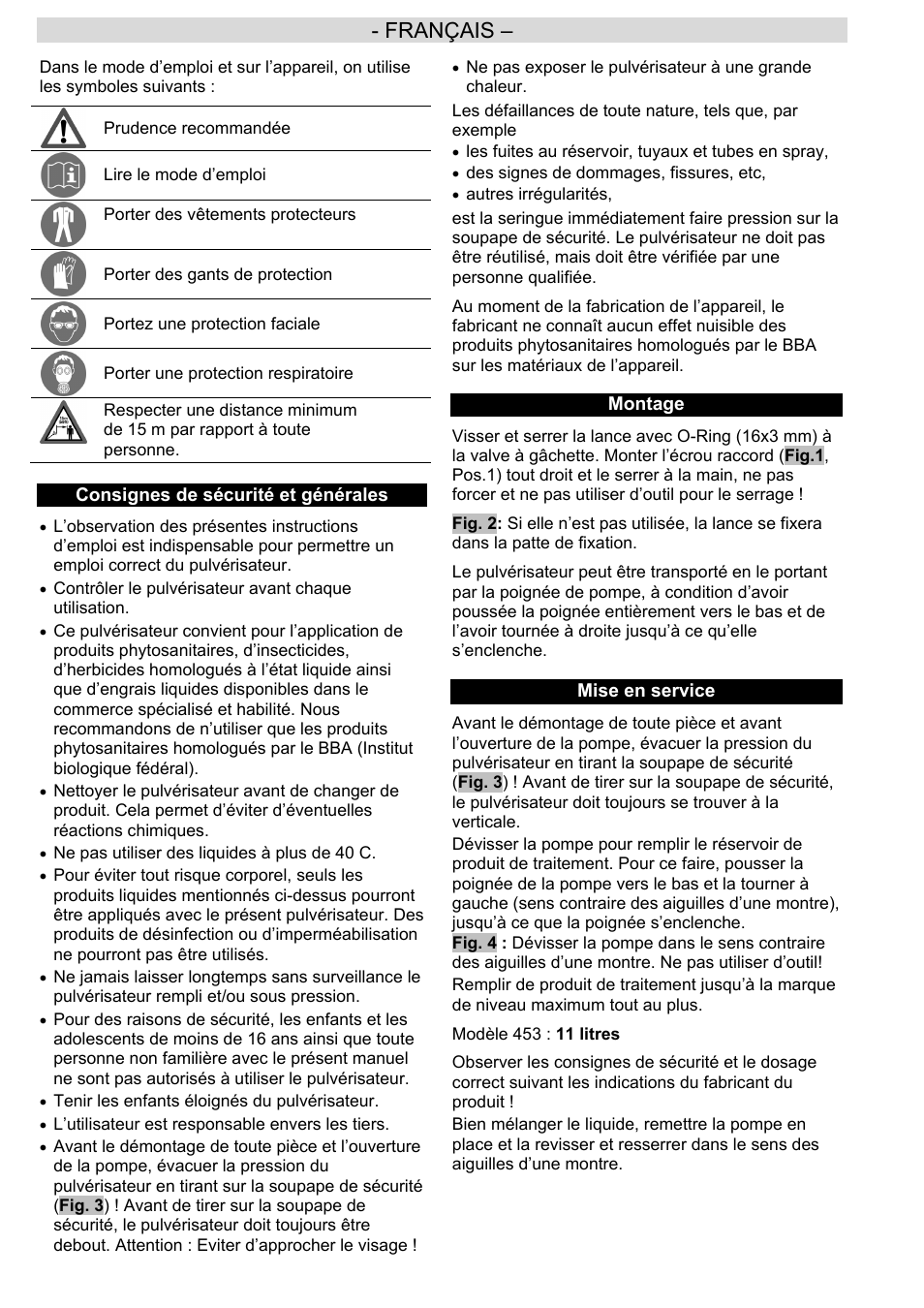 Français | SOLO 453 Trolley-Spritze User Manual | Page 8 / 16