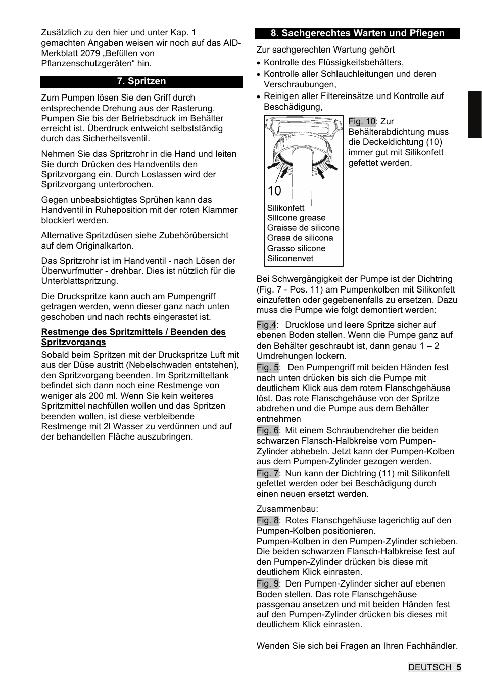 SOLO 456 Handbetätigte Druckspritze User Manual | Page 7 / 32