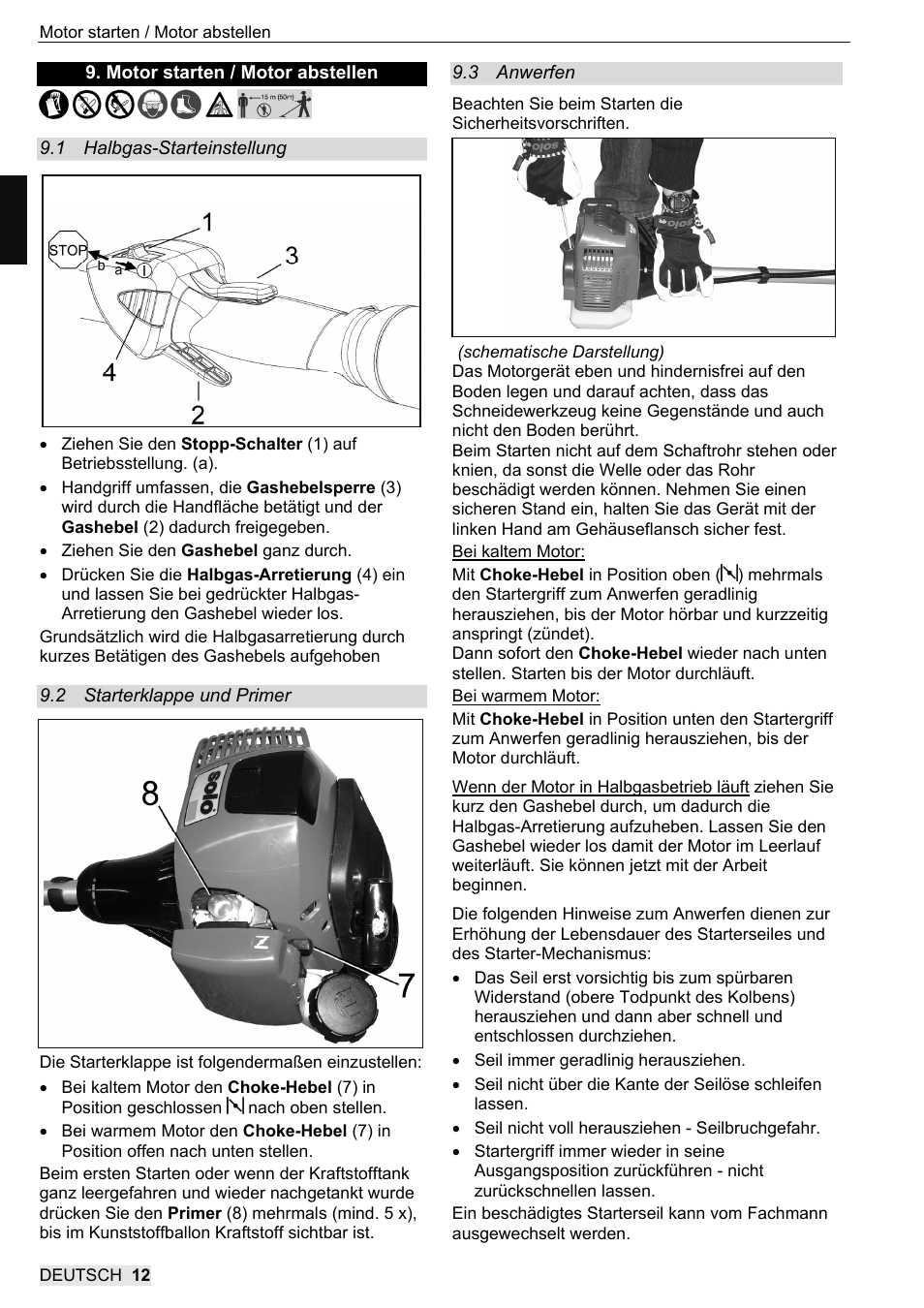 SOLO 104L Grastrimmer User Manual | Page 12 / 104