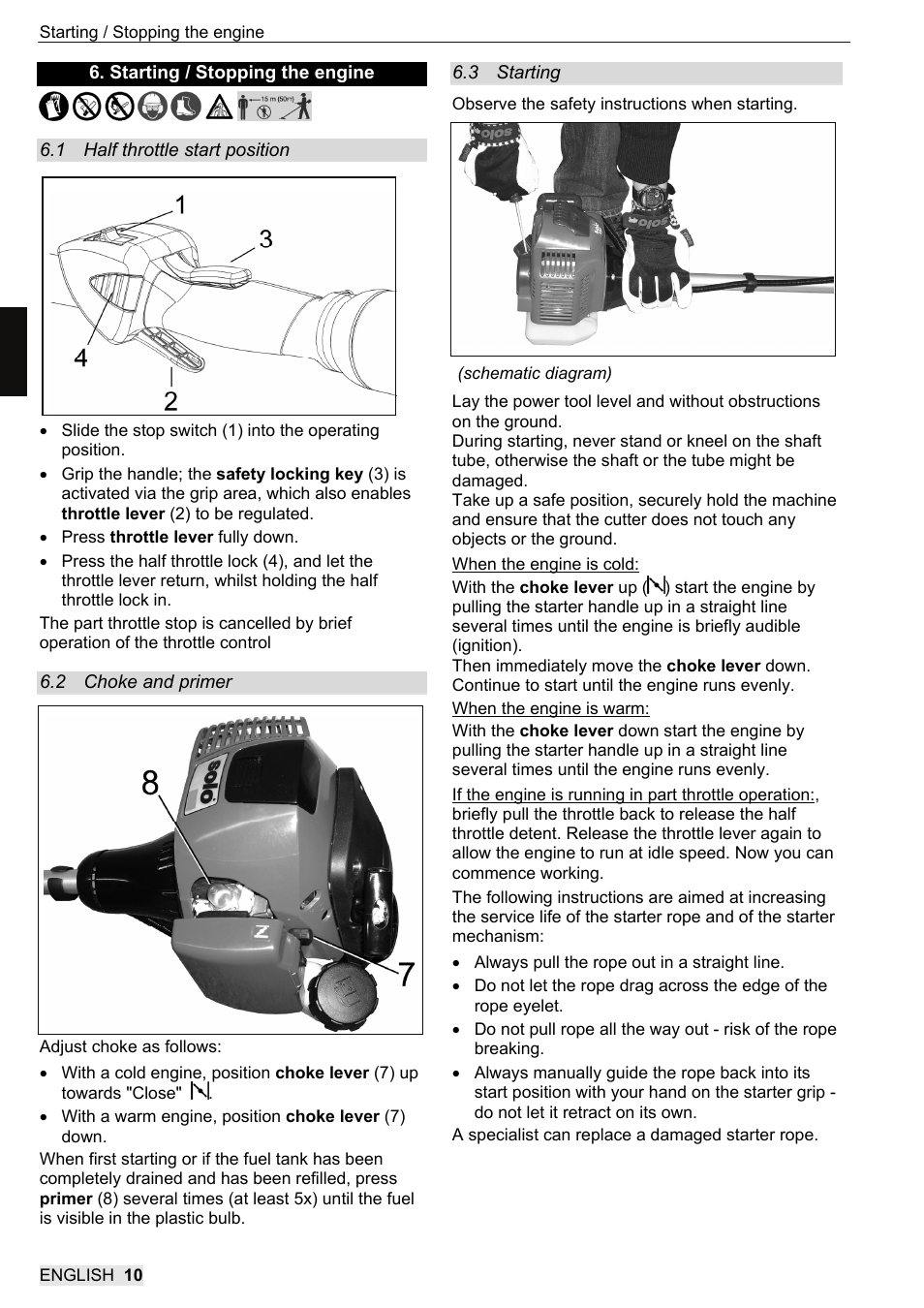 SOLO 104L Grastrimmer User Manual | Page 28 / 104