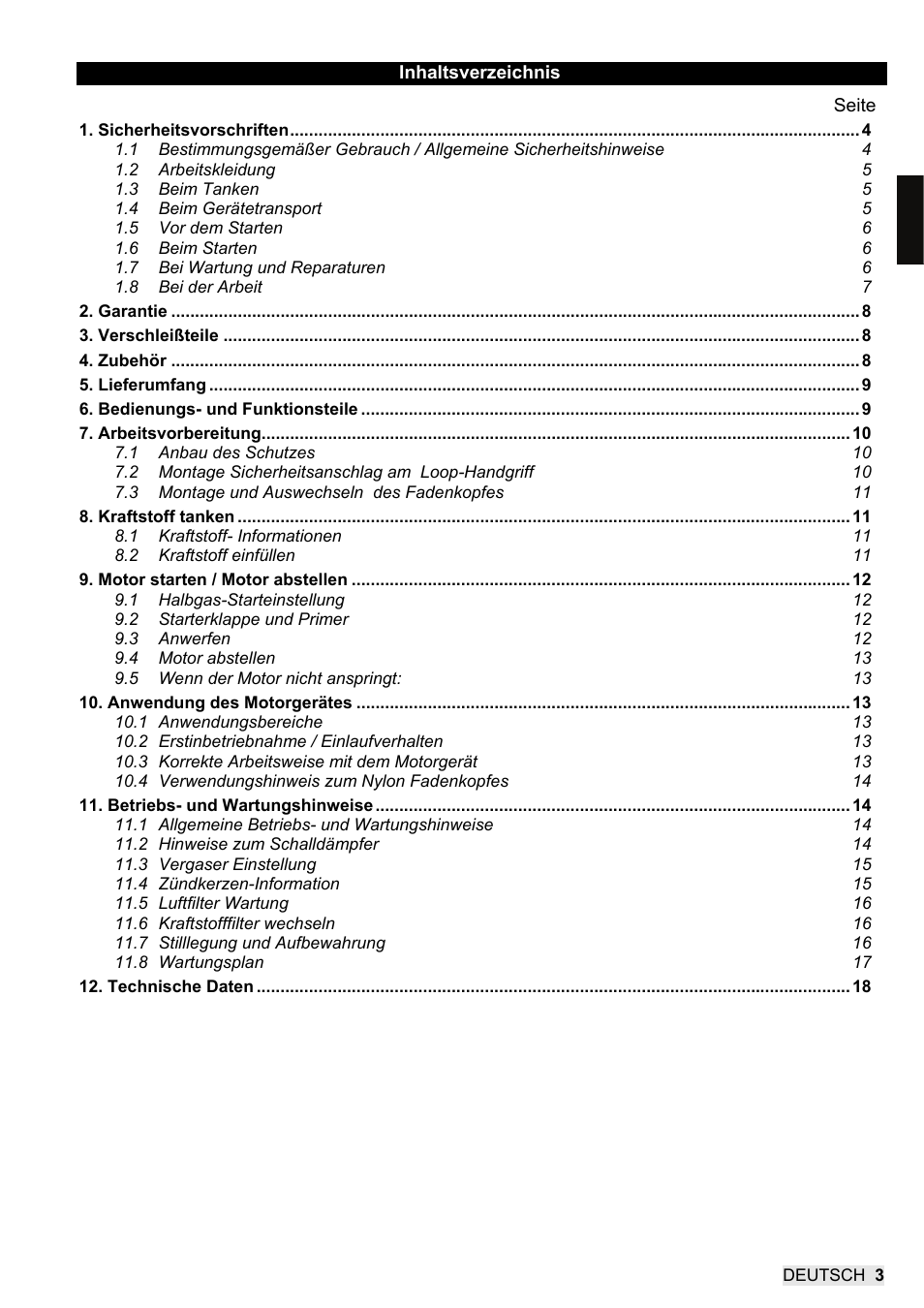 SOLO 104L Grastrimmer User Manual | Page 3 / 104