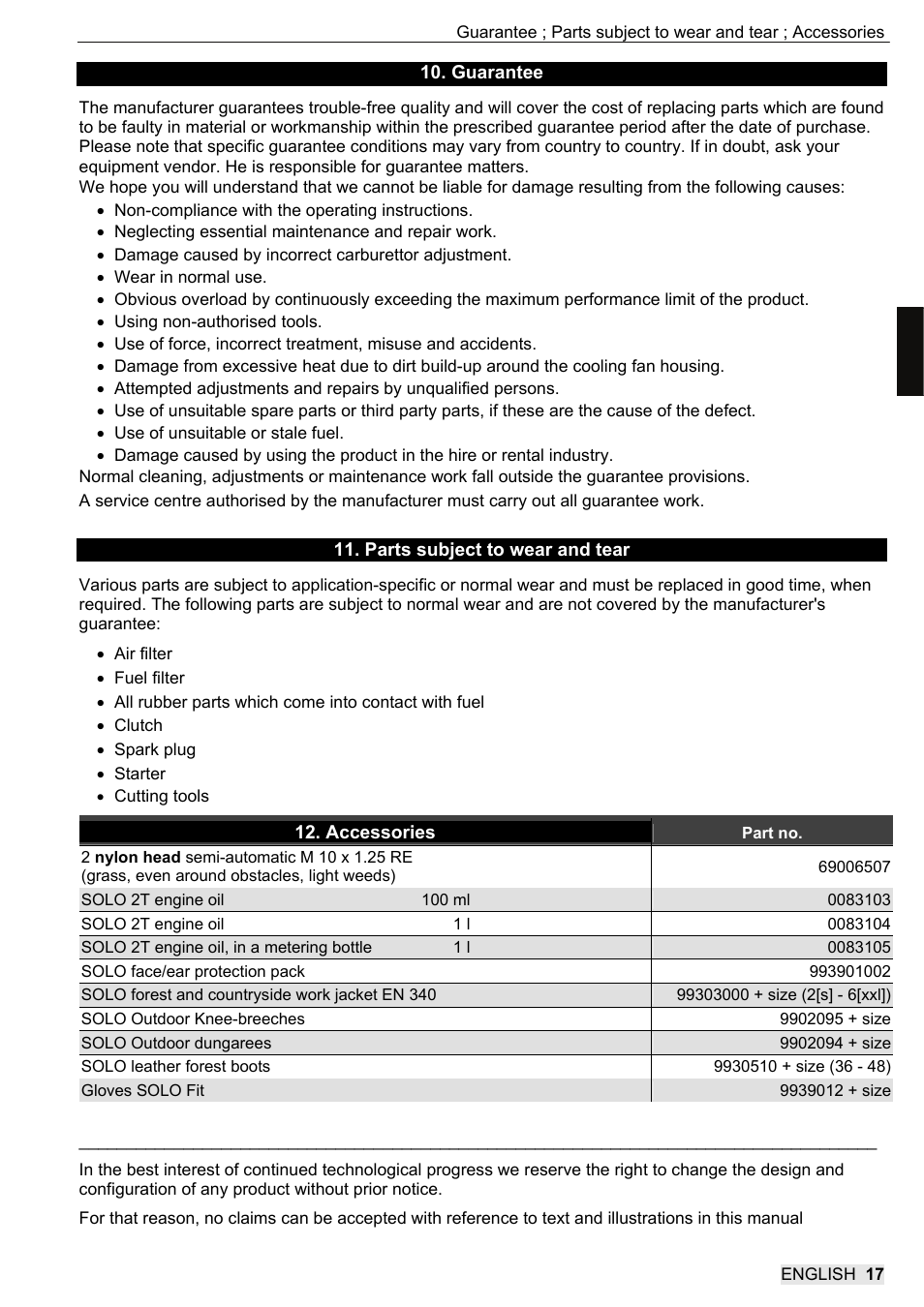 SOLO 104L Grastrimmer User Manual | Page 35 / 104