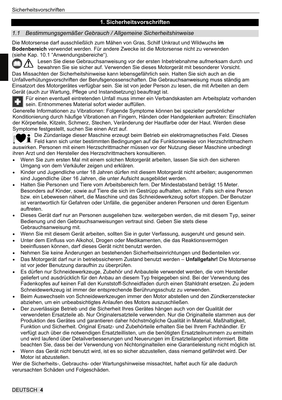 SOLO 104L Grastrimmer User Manual | Page 4 / 104