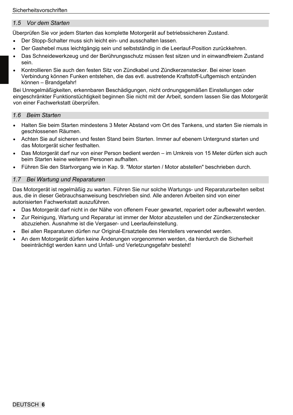 SOLO 104L Grastrimmer User Manual | Page 6 / 104