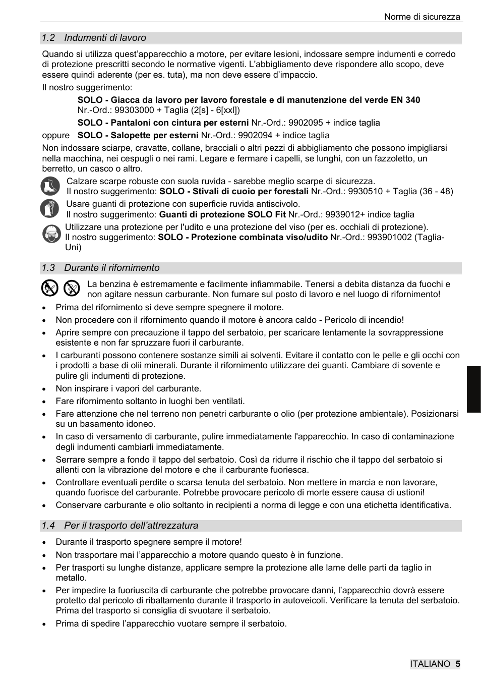 SOLO 104L Grastrimmer User Manual | Page 73 / 104