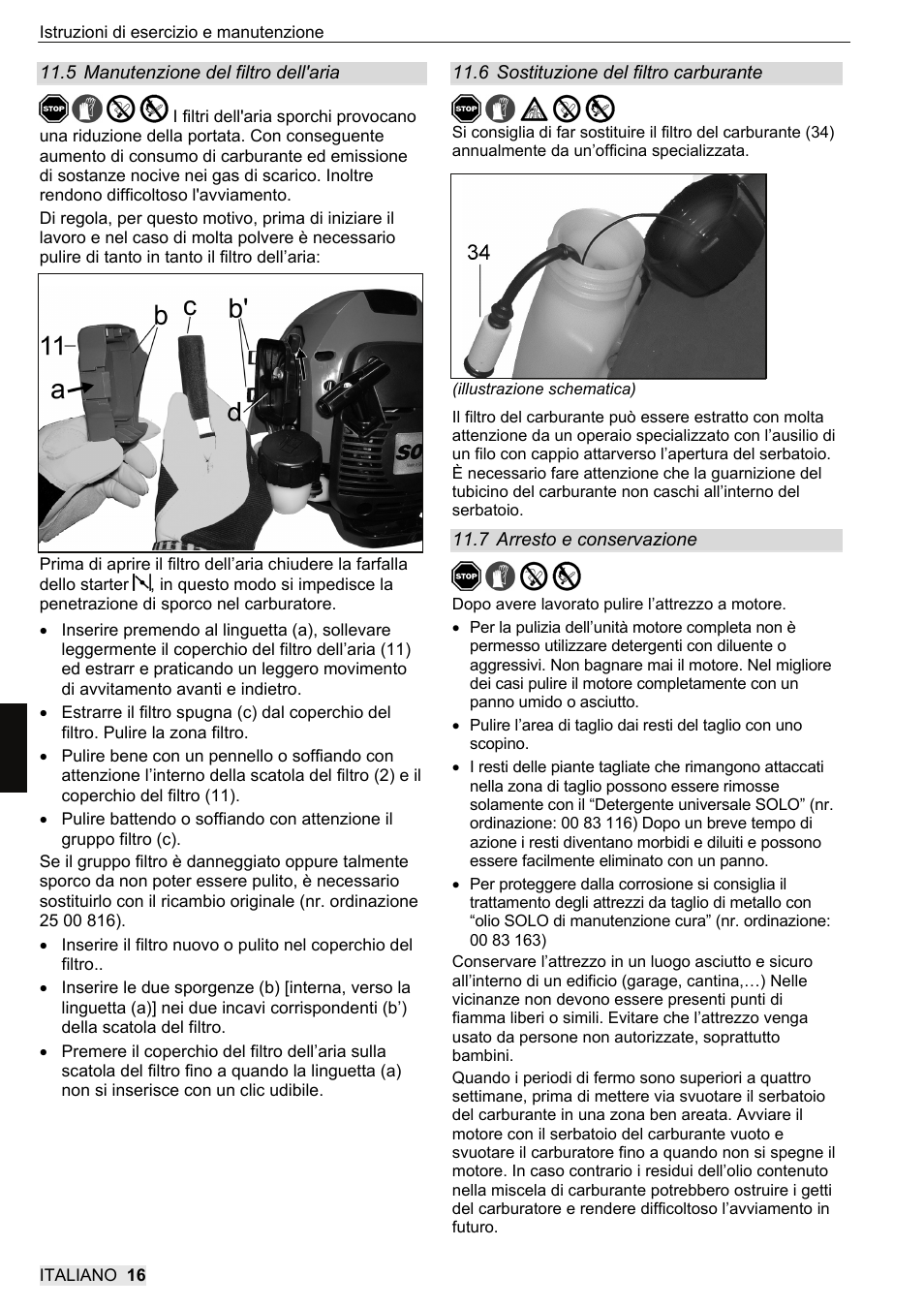 SOLO 104L Grastrimmer User Manual | Page 84 / 104