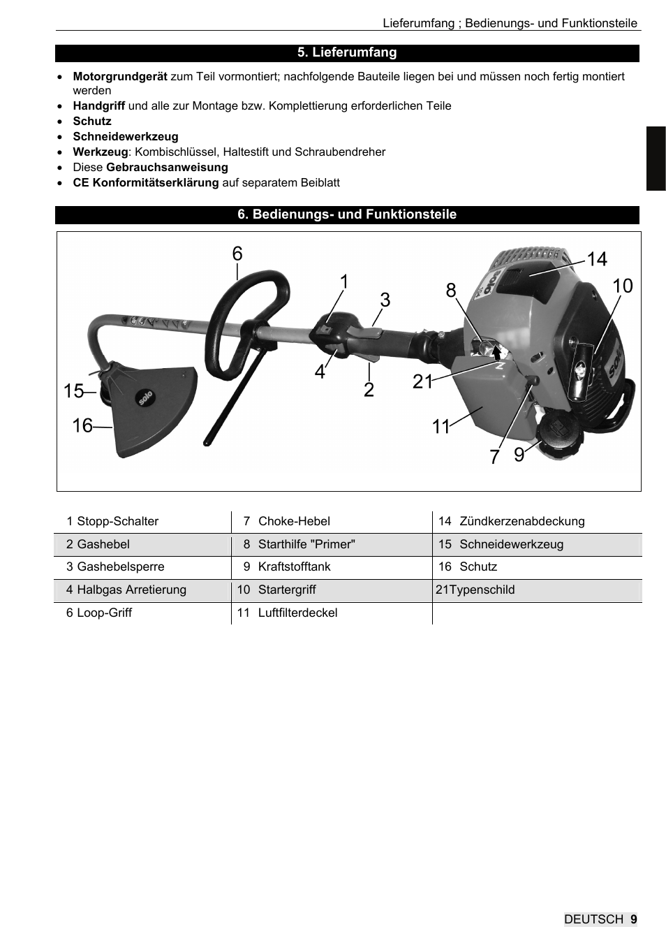 SOLO 104L Grastrimmer User Manual | Page 9 / 104