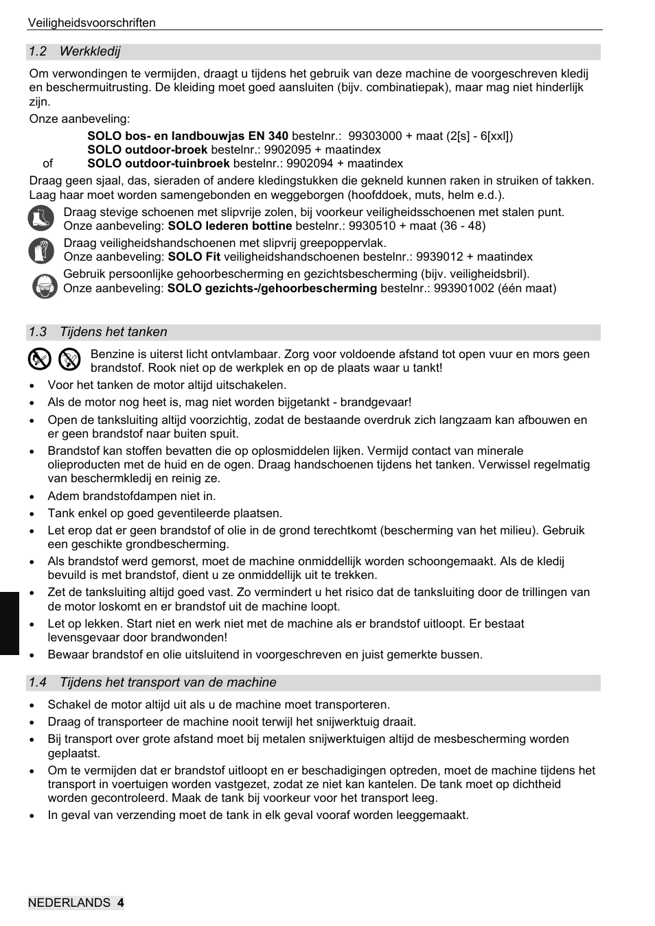 SOLO 104L Grastrimmer User Manual | Page 90 / 104