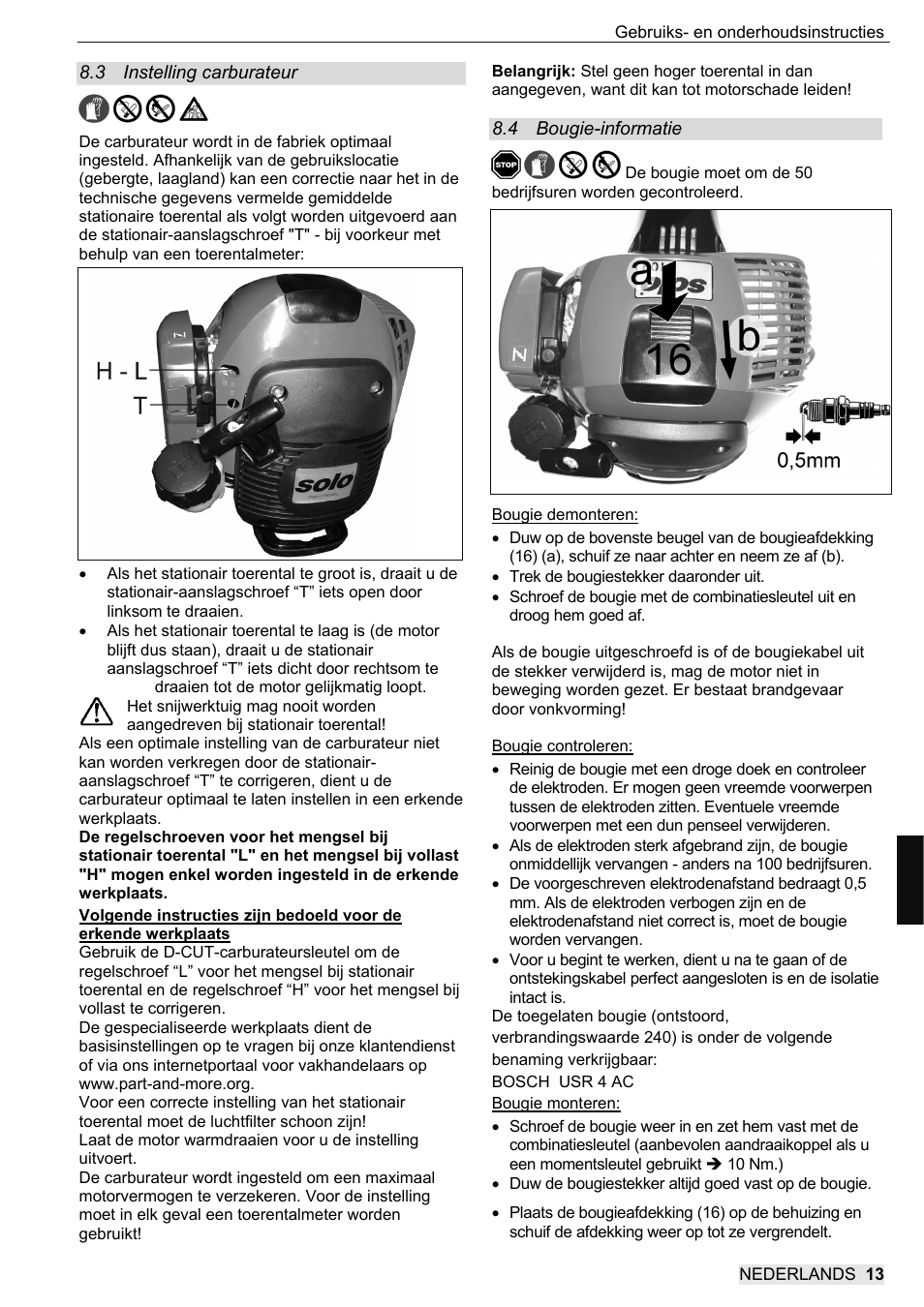 SOLO 104L Grastrimmer User Manual | Page 99 / 104