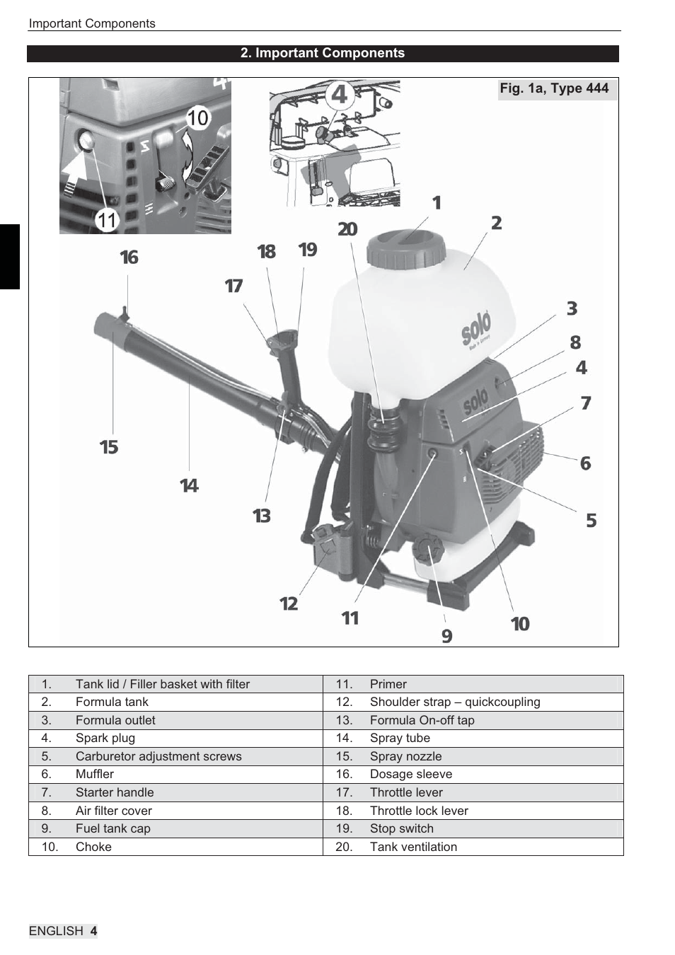 SOLO 444 Motorsprühgerät User Manual | Page 20 / 84
