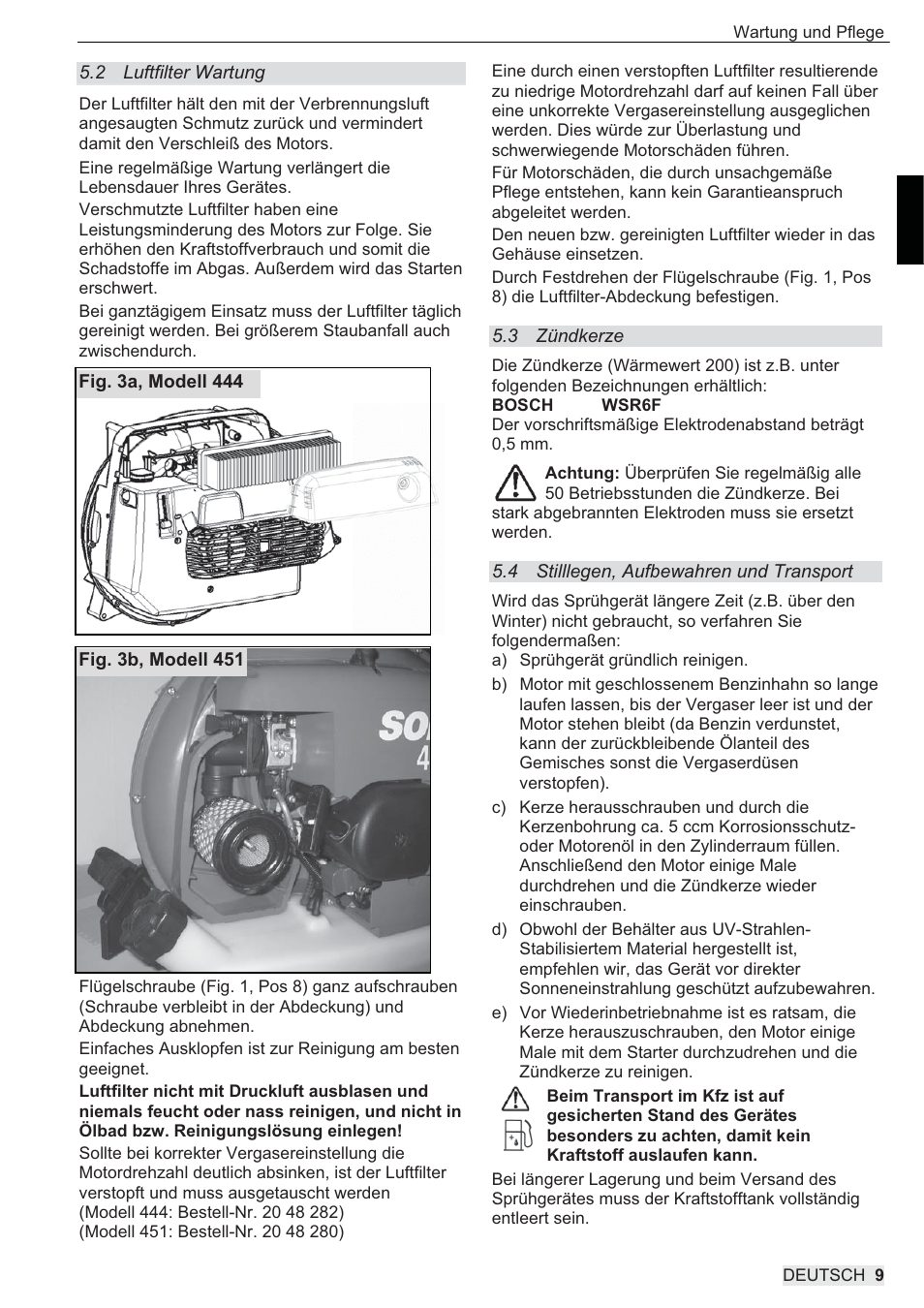 SOLO 444 Motorsprühgerät User Manual | Page 9 / 84