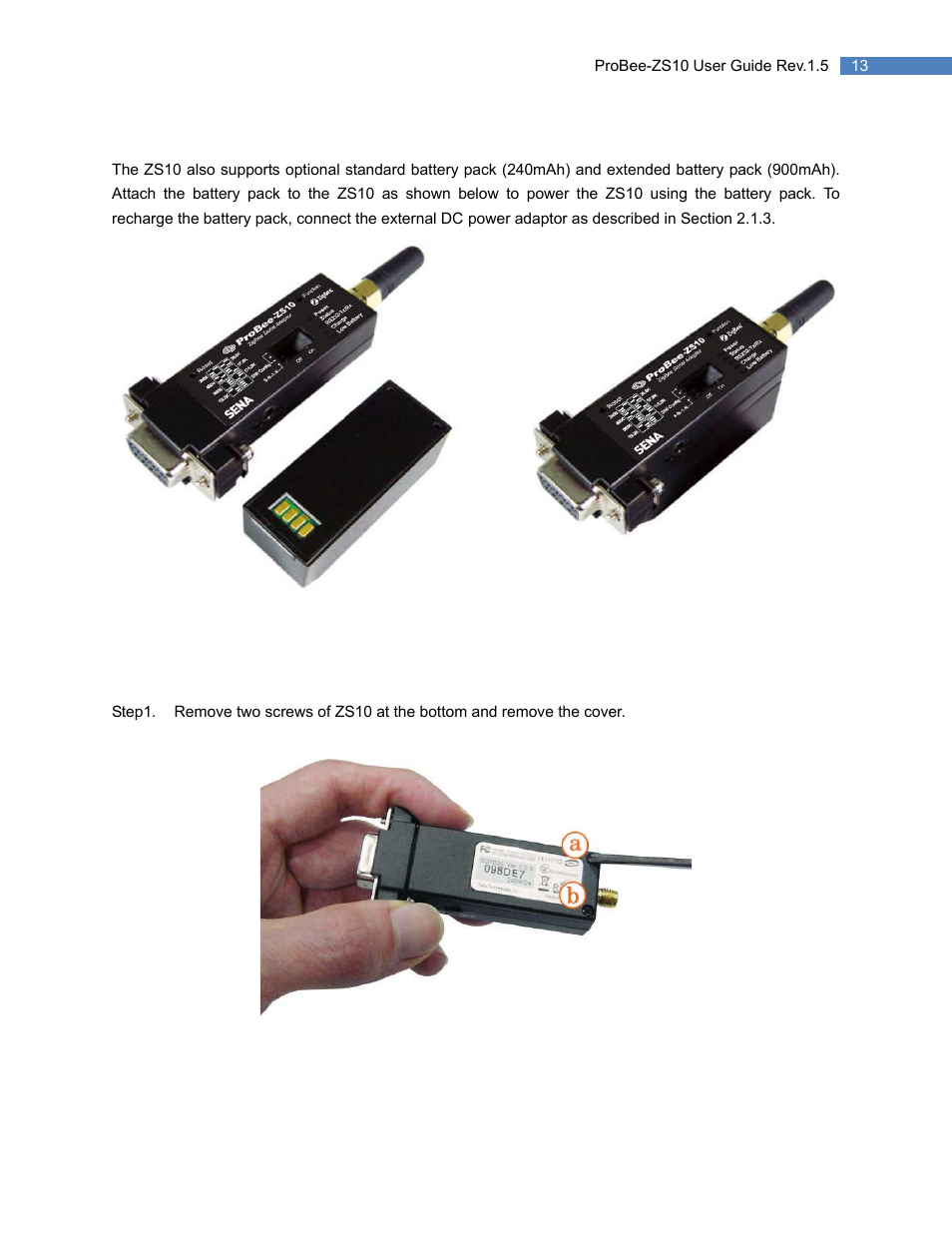 4 attaching battery pack to zs10, 5 how to attach battery pack to zs10, Attaching battery pack to zs10 | How to attach battery pack to zs10 | SENA ProBee-ZS10 User Manual | Page 13 / 76