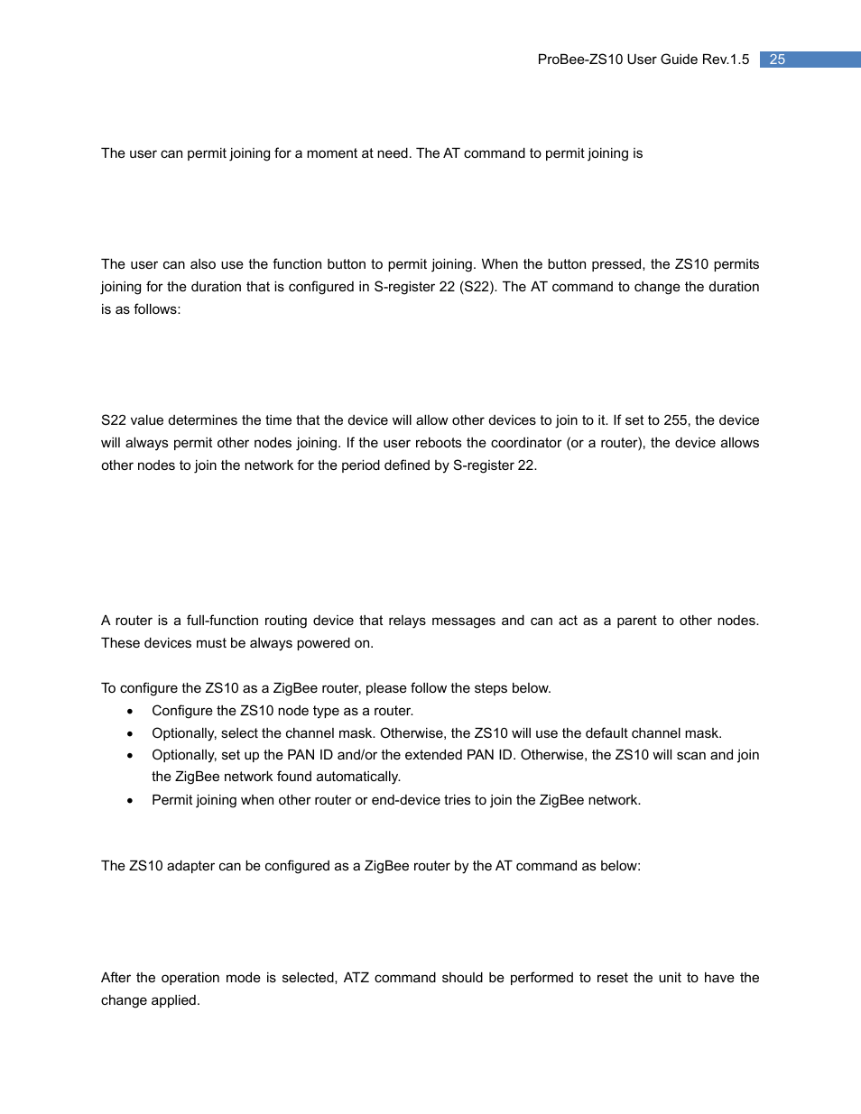 2 setting up zs10 as a router, 1 node type selection for router, Setting up zs10 as a router | Node type selection for router | SENA ProBee-ZS10 User Manual | Page 25 / 76