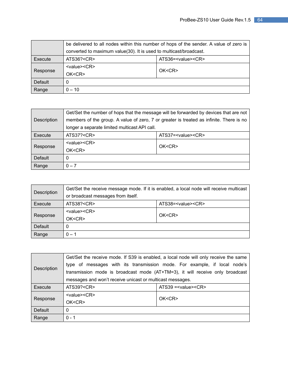 7 s37, 8 s38, 9 s39 | SENA ProBee-ZS10 User Manual | Page 64 / 76