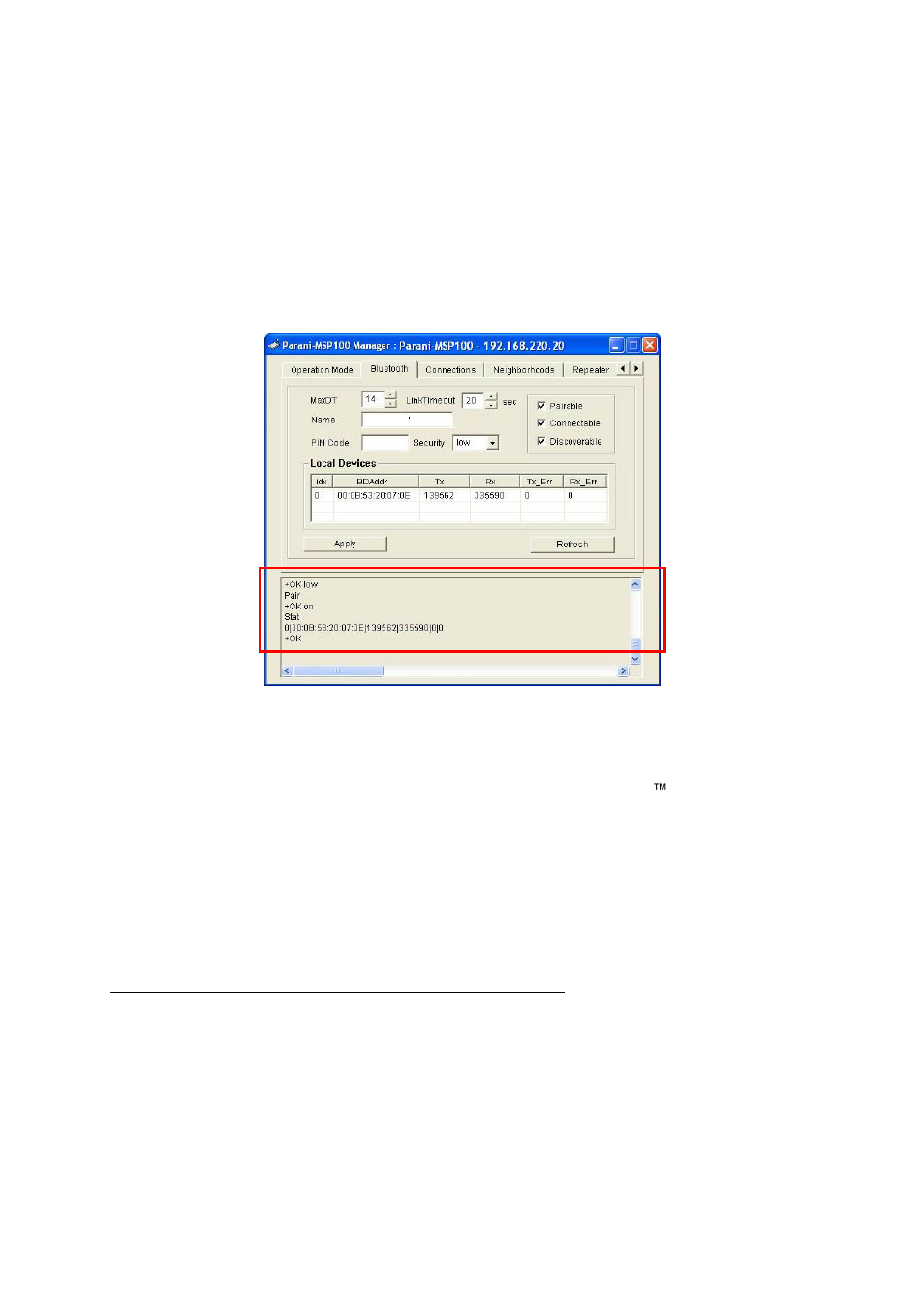 Appendix a: control commands | SENA Parani-MSP100 User Manual | Page 39 / 73