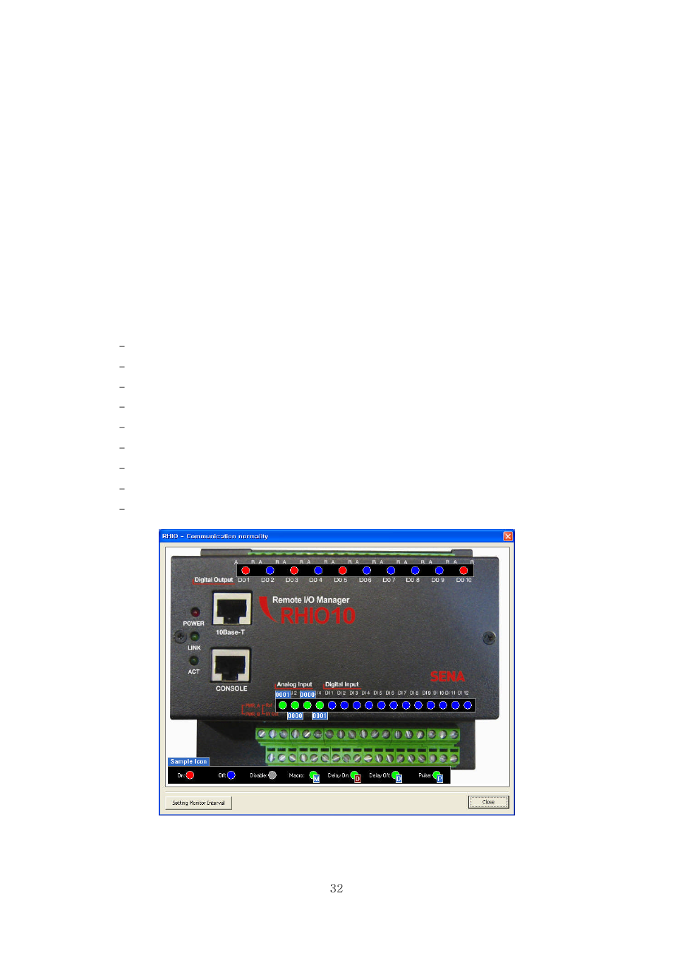 I/o setting and application, 1 i/o monitoring and control | SENA Rhio10 User Manual | Page 32 / 99