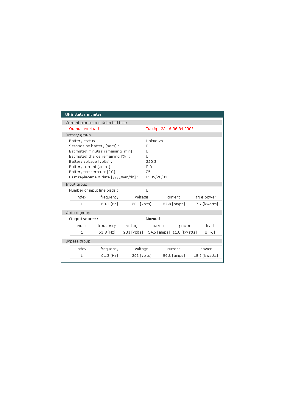 2 ups status, 3 ups graphics – overall | SENA UPSLink100 User Manual | Page 18 / 54