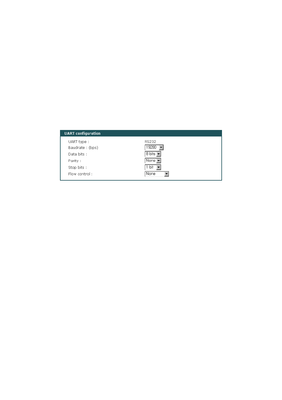 Serial port configuration, 1 uart configuration | SENA UPSLink100 User Manual | Page 35 / 54