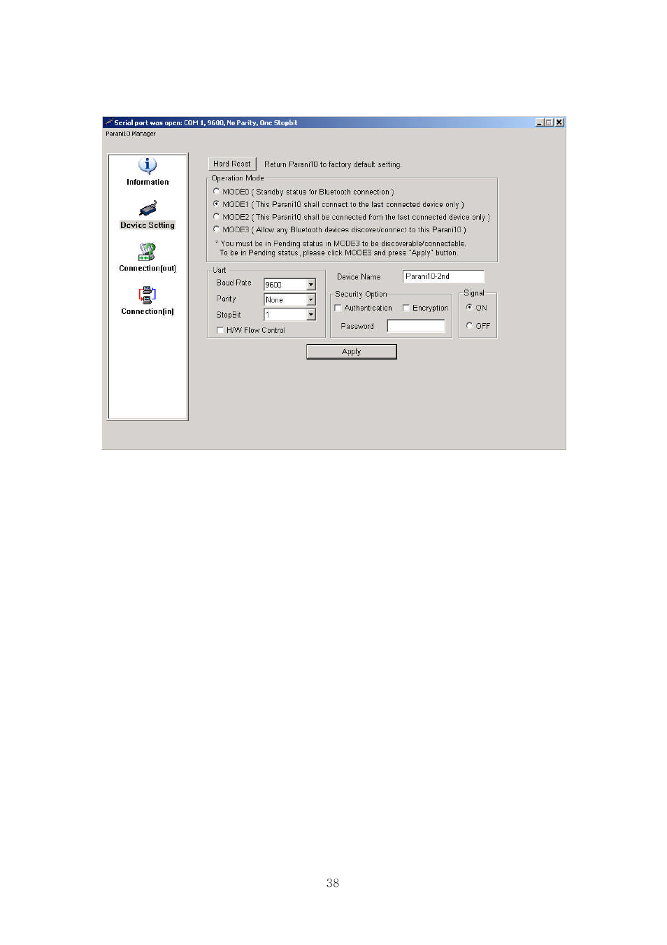 SENA Parani100 User Manual | Page 38 / 69