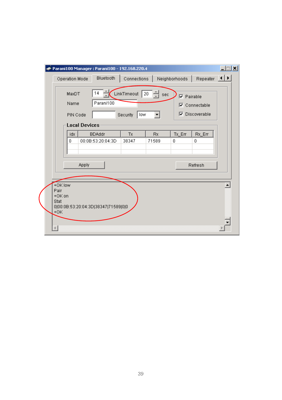 SENA Parani100 User Manual | Page 39 / 69