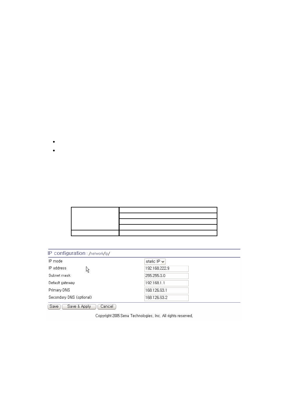 Network configuration, Ip configuration | SENA PS810 User Manual | Page 24 / 110