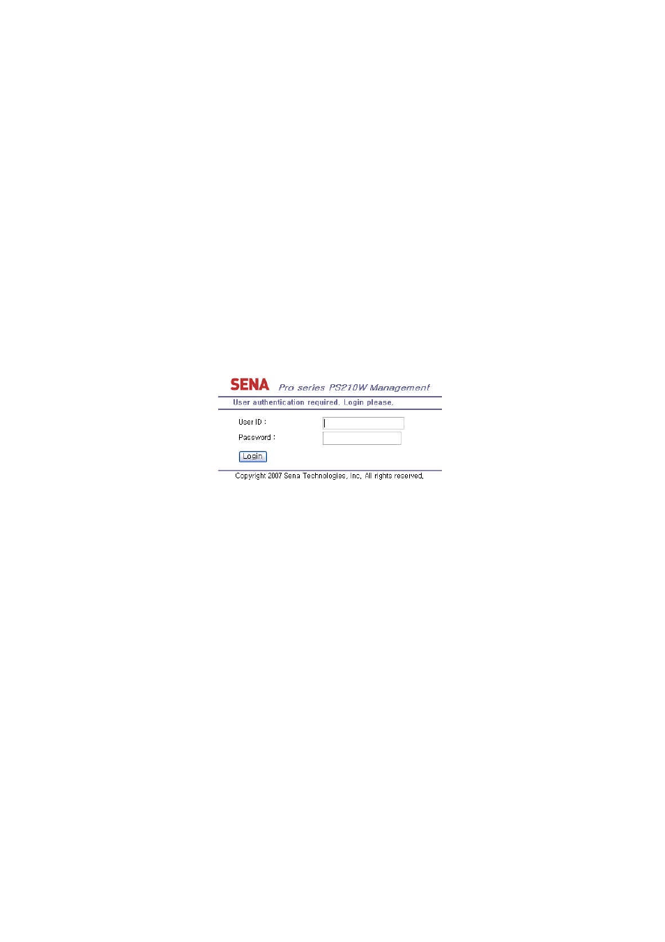 Accessing the web browser management interface | SENA PS210W User Manual | Page 20 / 104