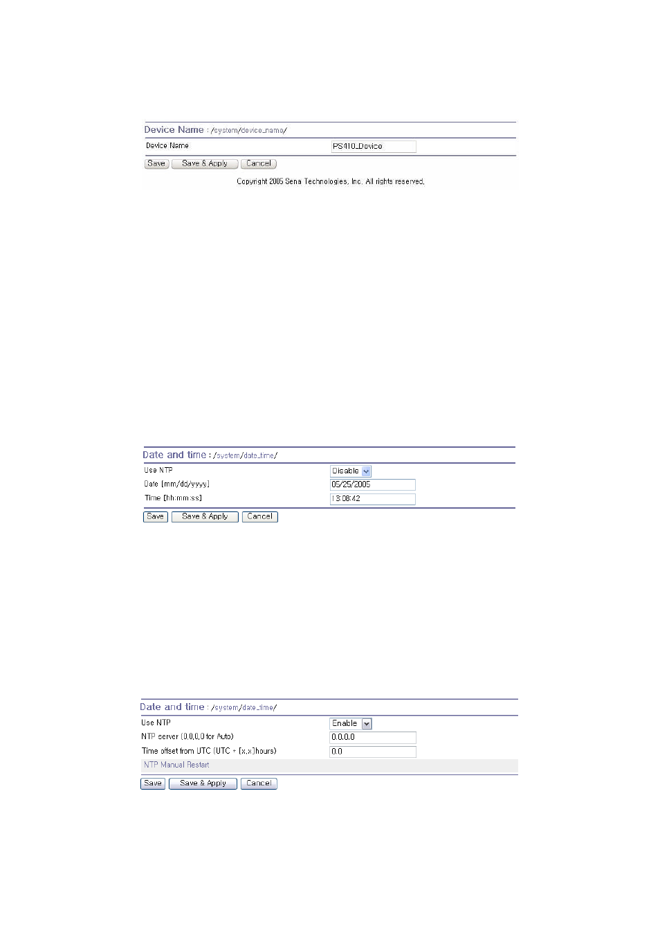 Date and time settings | SENA PS210W User Manual | Page 71 / 104