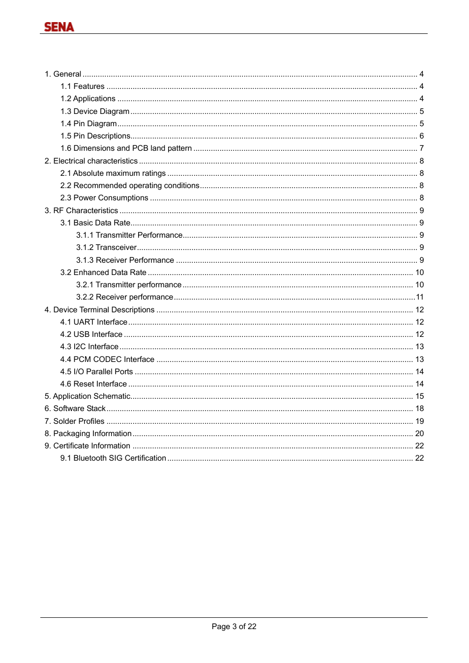 SENA Parani-BCD100 User Manual | Page 3 / 22