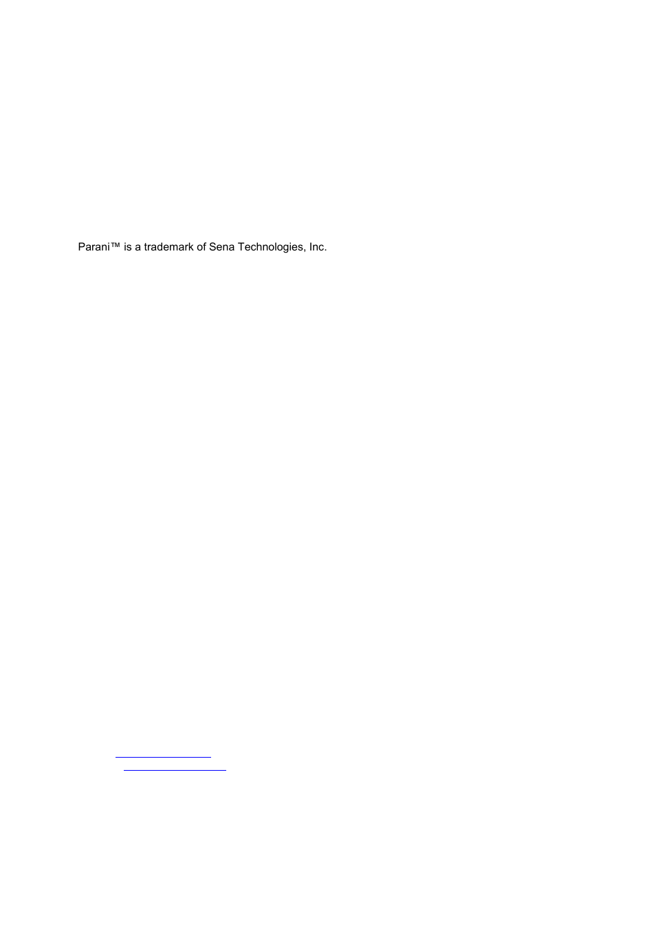 SENA Parani-SD1100 User Manual | Page 2 / 53