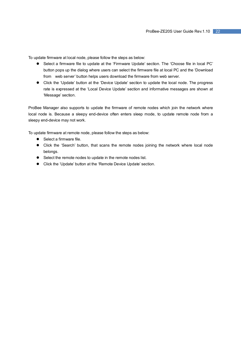 SENA ProBee-ZE20S User Manual | Page 22 / 102
