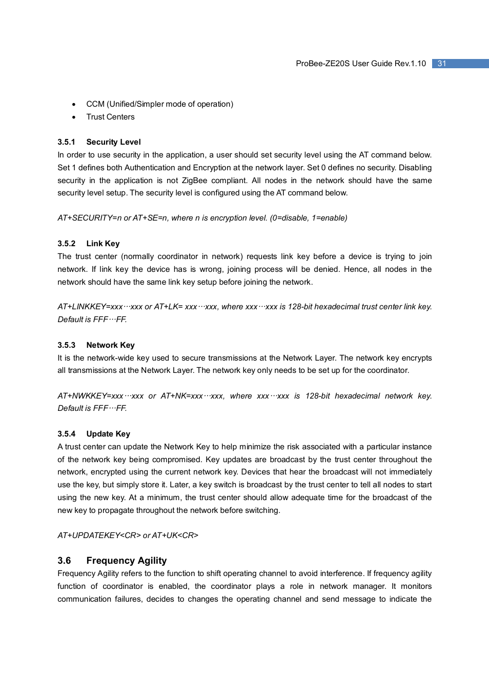 SENA ProBee-ZE20S User Manual | Page 31 / 102