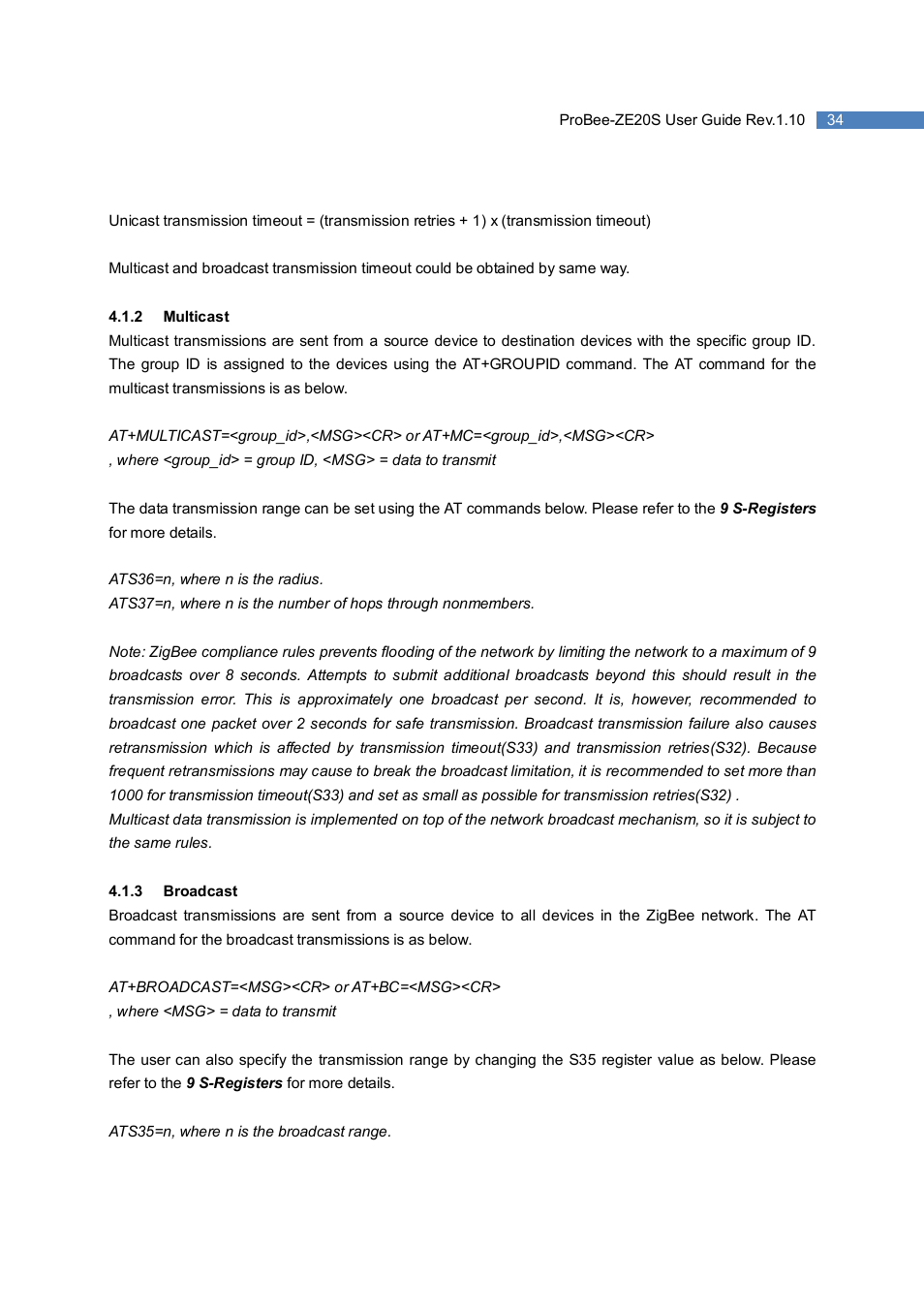 SENA ProBee-ZE20S User Manual | Page 34 / 102