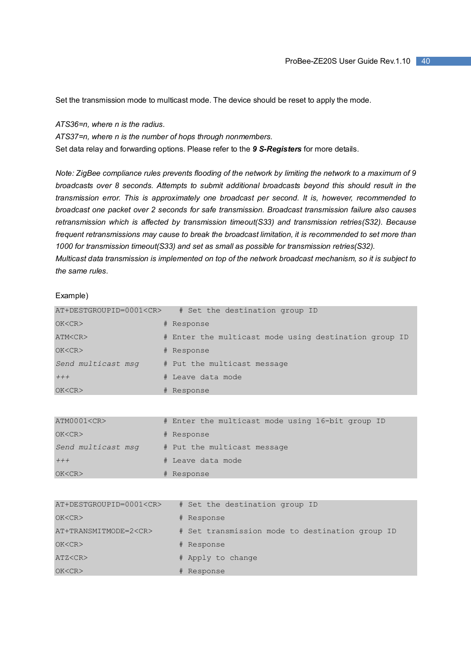 SENA ProBee-ZE20S User Manual | Page 40 / 102