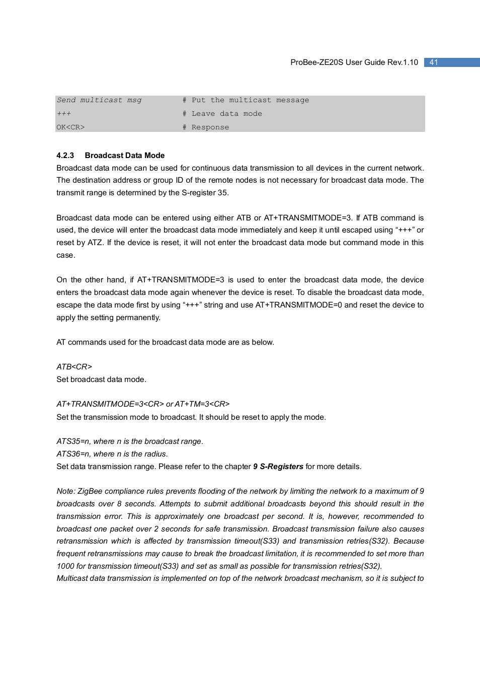 SENA ProBee-ZE20S User Manual | Page 41 / 102